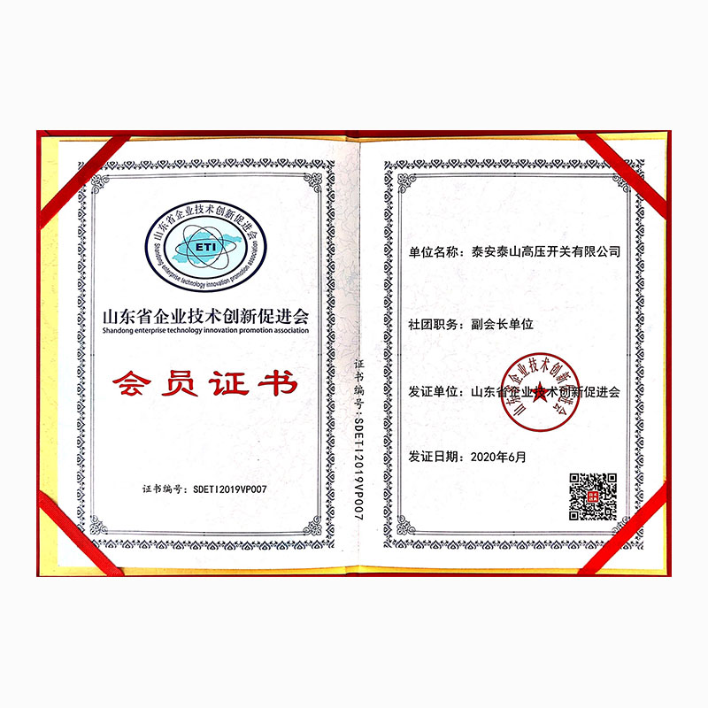 Shandong Province Technology Innovation Award Member Unit-Vice President Unit